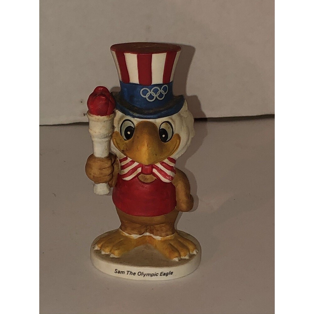 Sam the Olympic Eagle 1980 Los Angeles Pre Olympics Ceramic figure Vintage